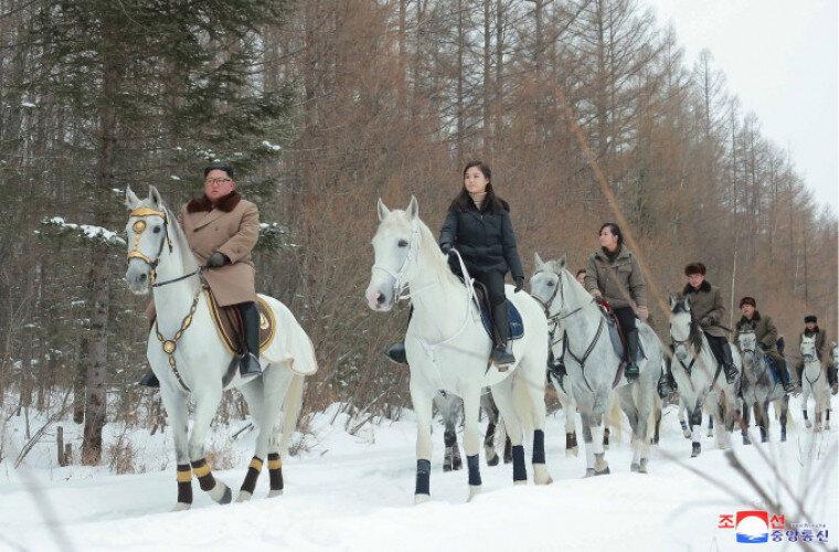Ким Чен Ын и его лошади