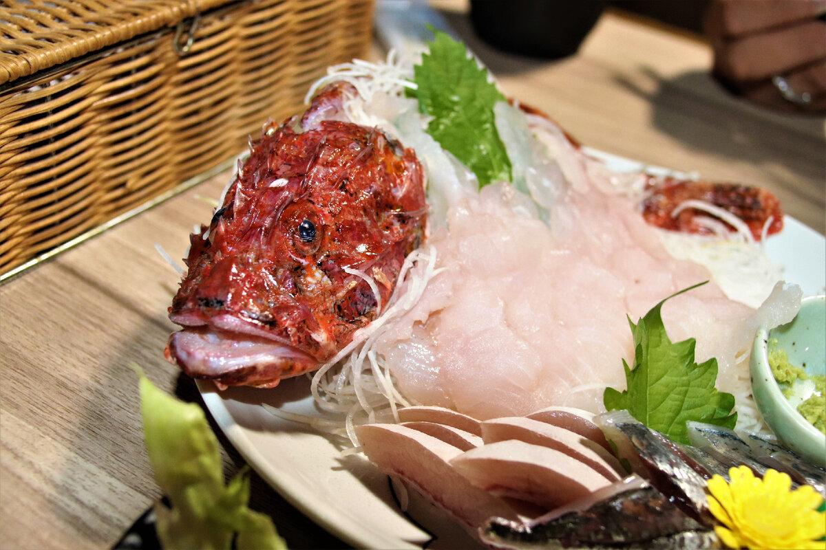 Рыба-камень, sashimi