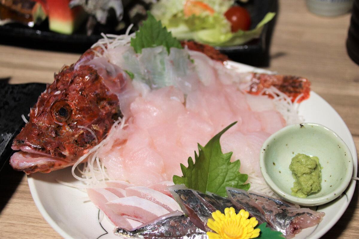Рыба-камень, sashimi