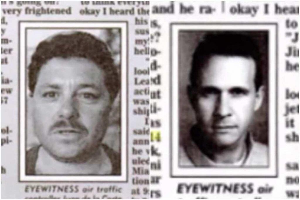 Хуан де Ла`Корте слева в 1992 году и справа тоже, но 1999 году. Вернее фото 2 разных человек в одной из самых желтых газет 