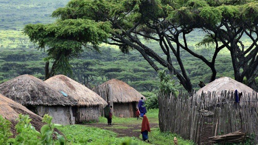 Деревня масаи.
