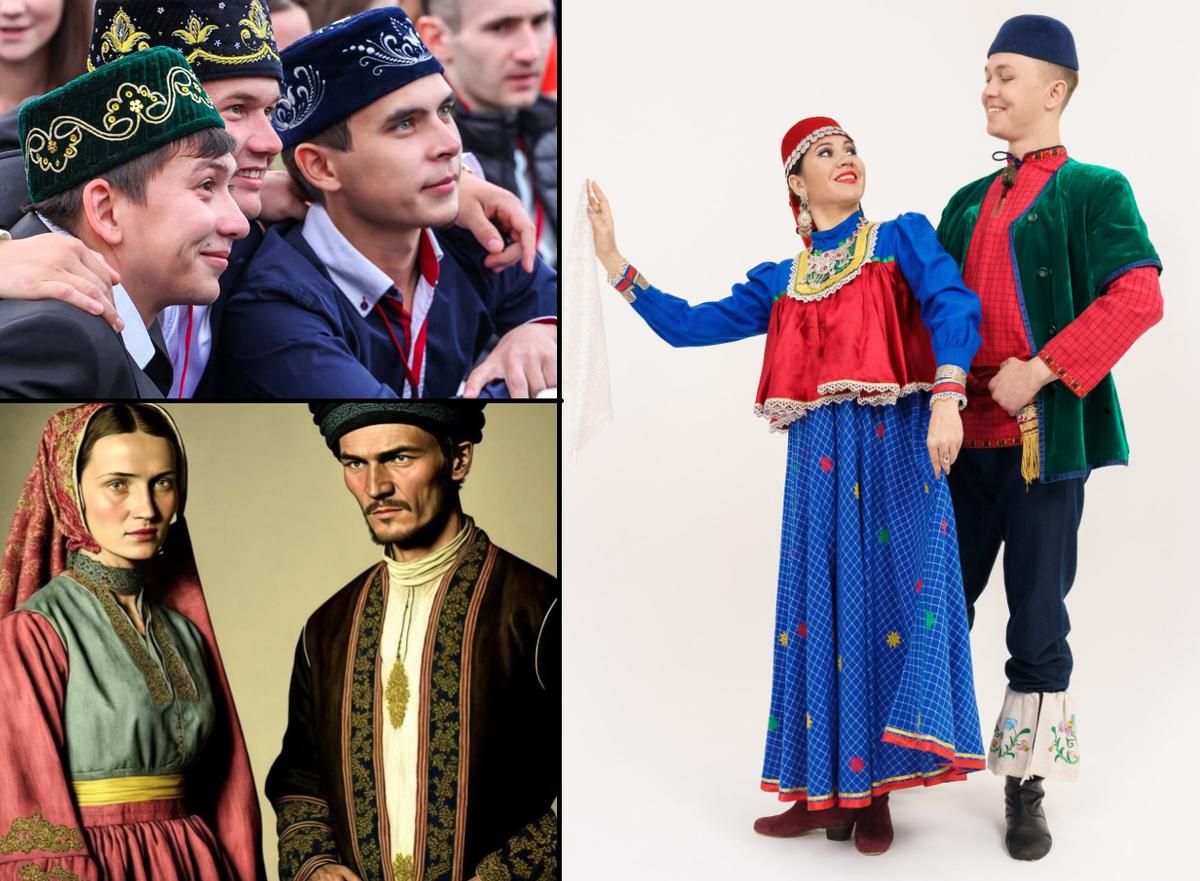Татары, коллаж автора, собранный из изображений с открытых источников