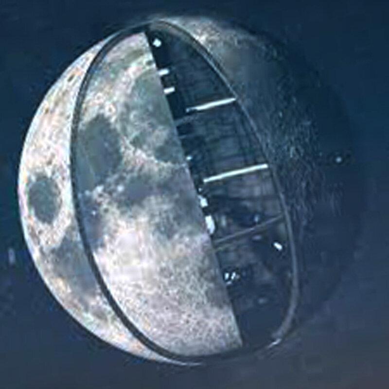 Исследователь НЛО и аномальных явлений, Алекс Коллиер, заявляет, что Луна - это межзвездный транспортный корабль, который был доставлен на орбиту Земли из другой звездной системы.-11