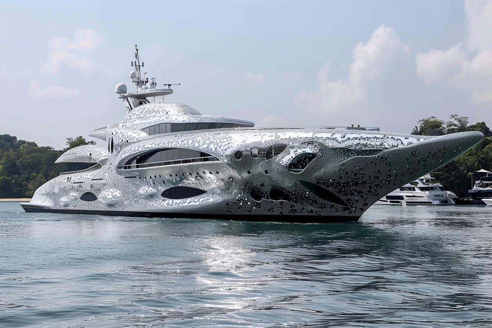 Нейросеть Midjourney представила самую дорогую яхту в мире. Вариант 4
