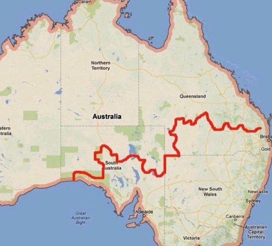 Австралия специфический континент, где люди живут исключительно вдоль береговой линии. В центре Австралии жаркая пустыня, которая занимает большую часть материка.-2