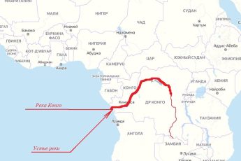Показываю откуда в реке Конго глубина более 3 километров